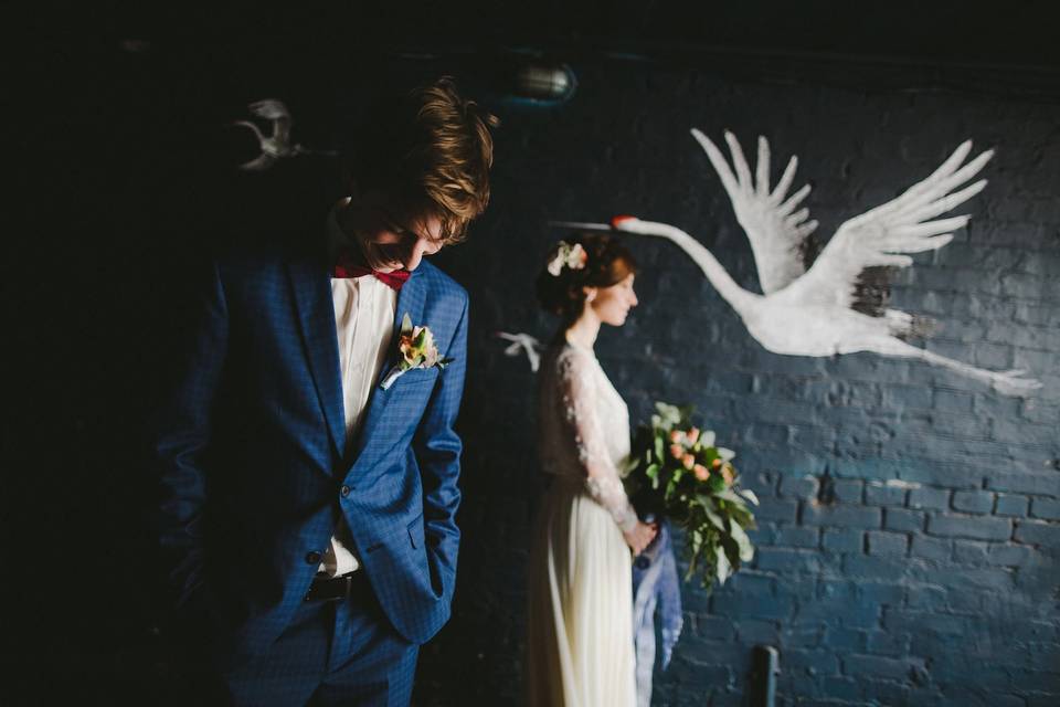 Artful wedding photo