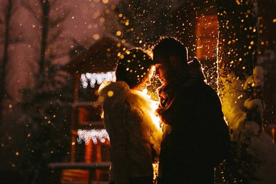 Artful wedding photo