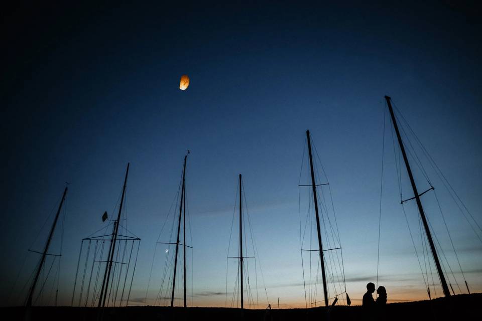 Artful wedding photo