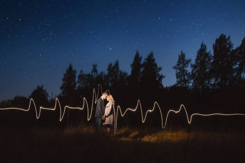 Artful wedding photo