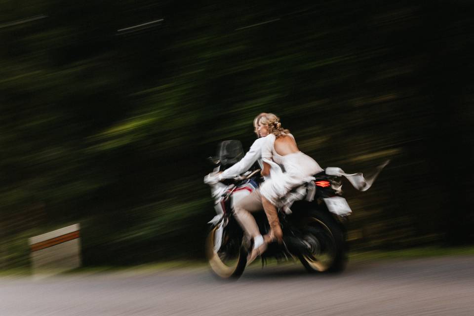 Wedding bike photo