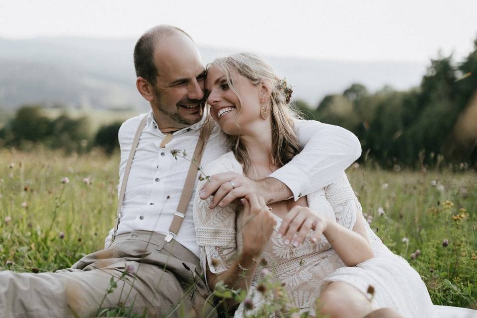 Together in the fields wedding