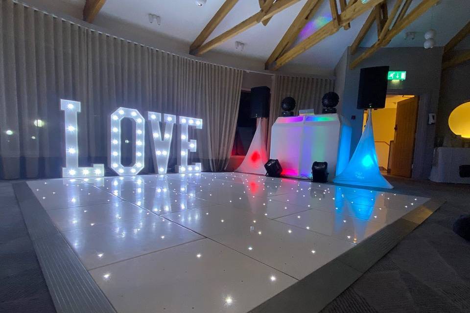 LED Starlit Dance Floor & LOVE