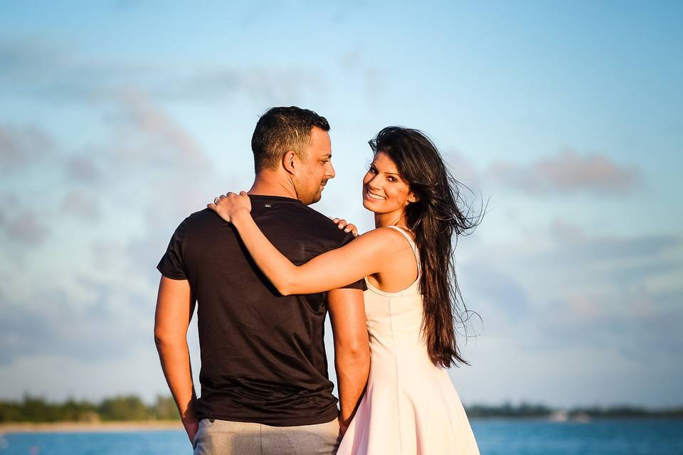 Waterfront engagement session