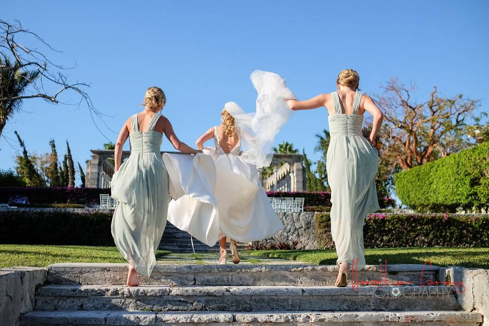 Bride and Bridesmaids