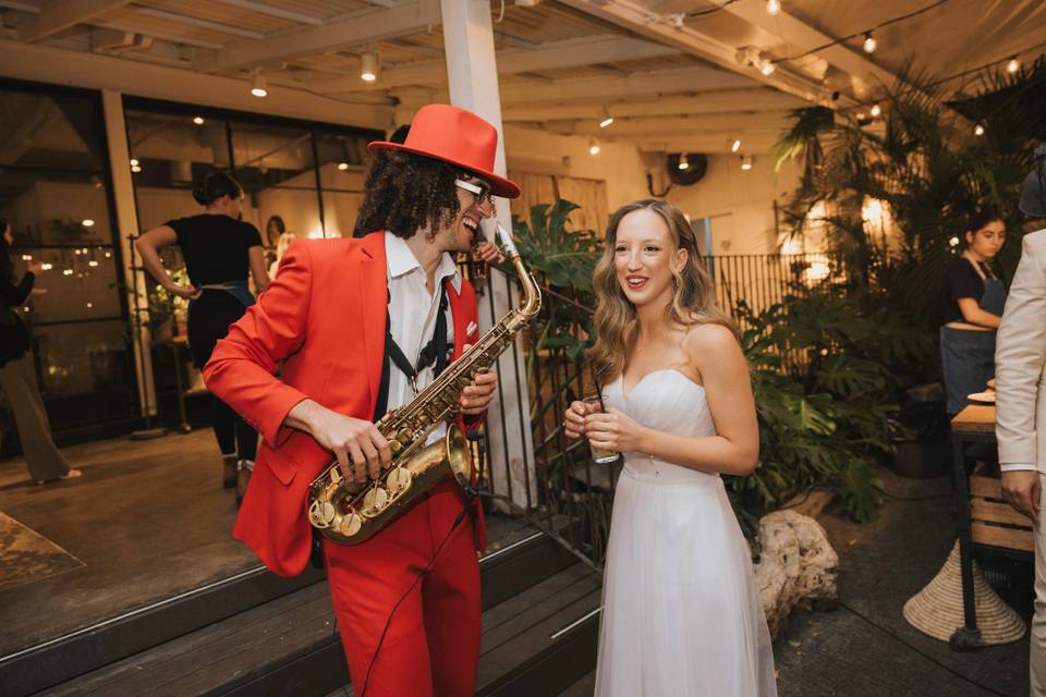 The bride is happy? I'm happy.