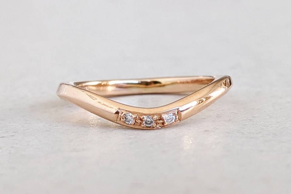 18ct Rose Gold and diamond
