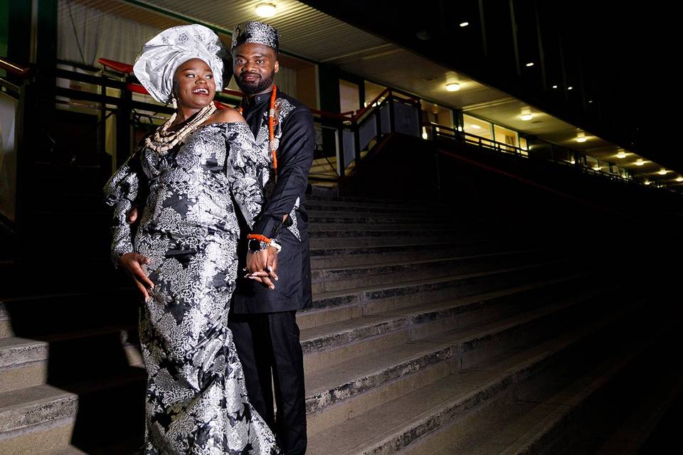 Nigerian bride and groom