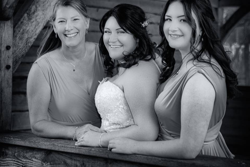 Bride and Bridesmaids