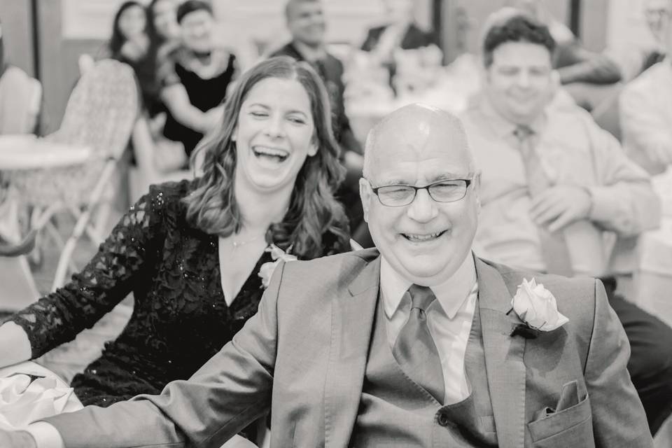 Family at wedding breakfast