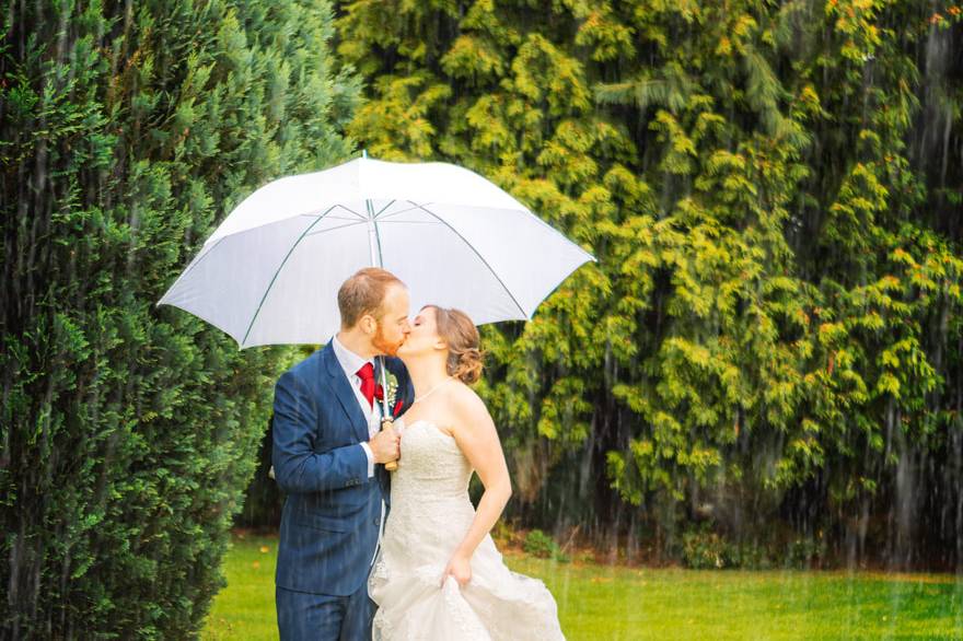 Kissing in the rain