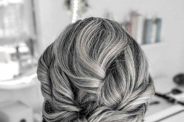 Textured twisted updo