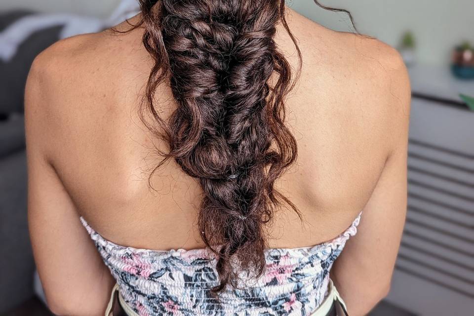 Mermaid braid updo