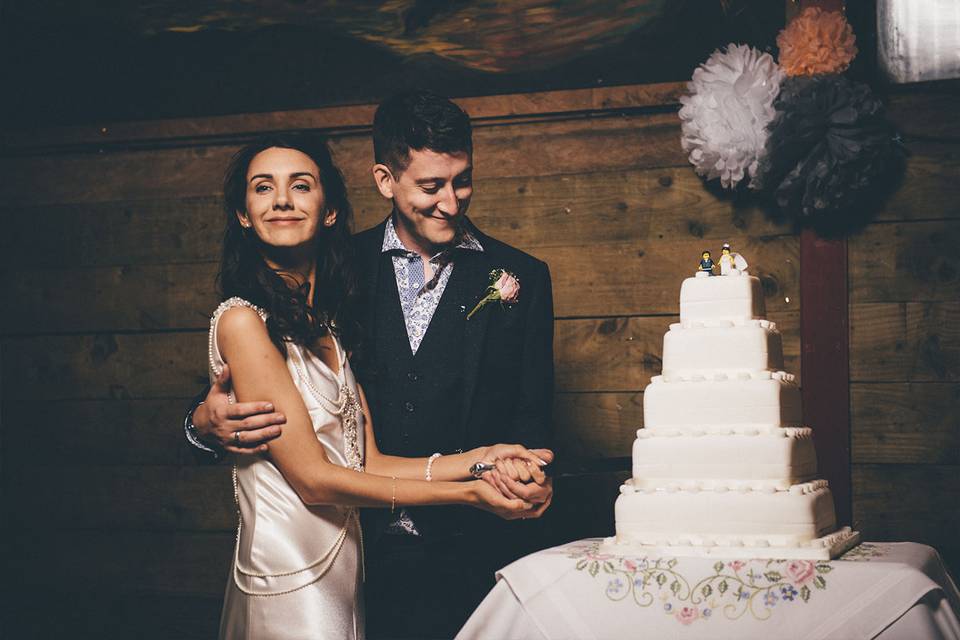 Cutting the cake