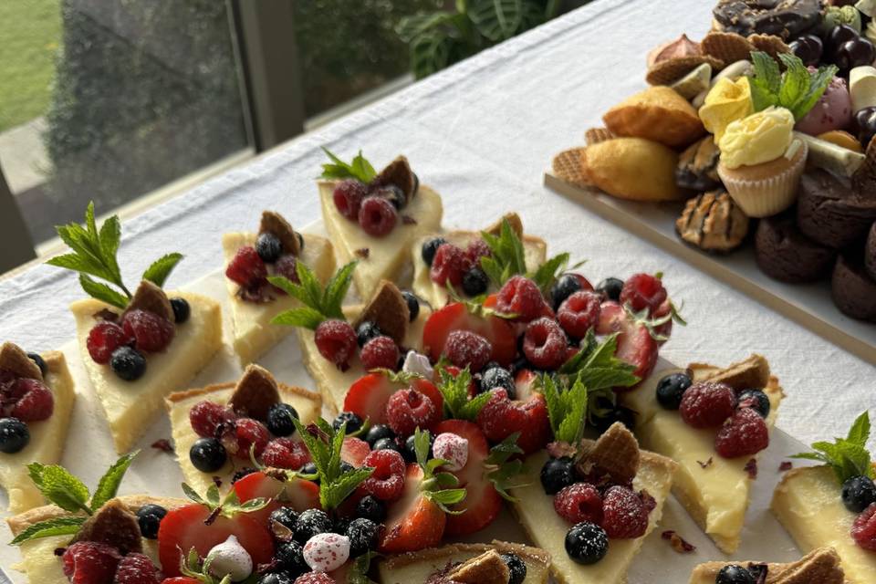 Sicilian Lemon Tarts & Fruit