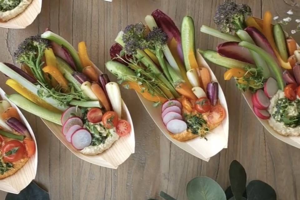 Crudities & Hummus Boats