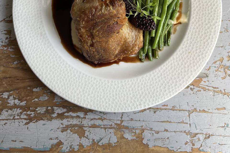 Confit duck leg