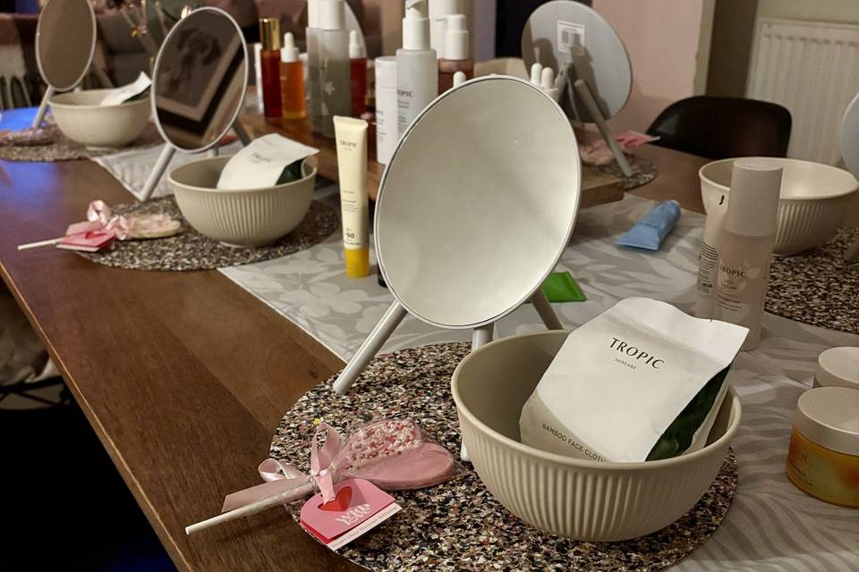 At home event set up