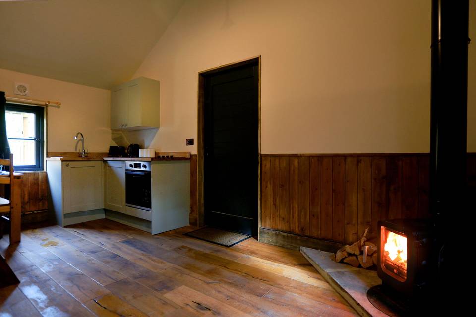 Lodges with log burner