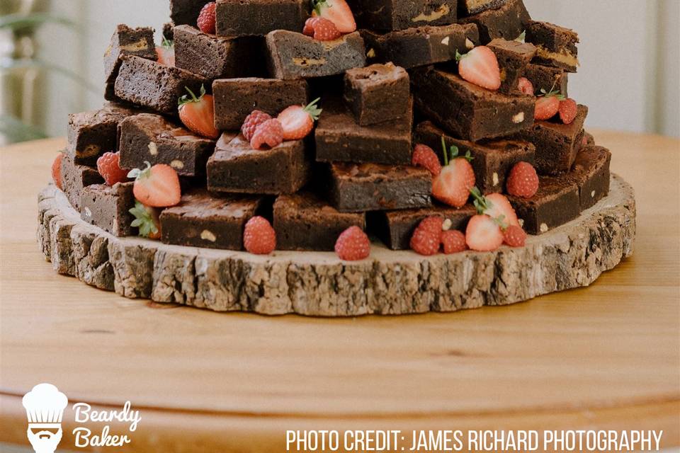 Wedding Brownie Stack