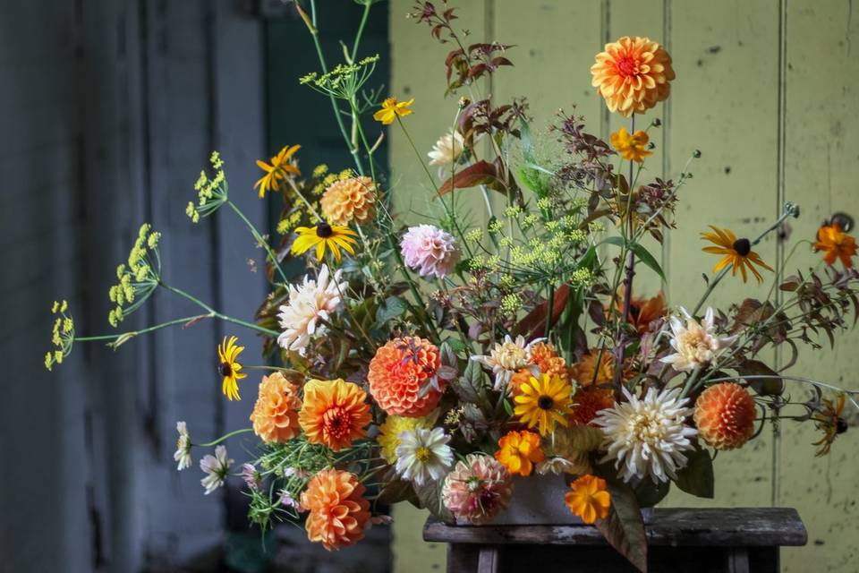 Orange and yellow flowers