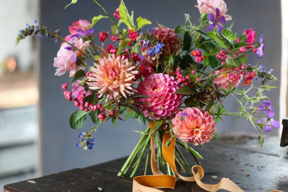 Pink bridal bouquet