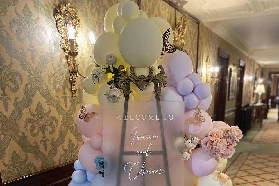 Baby shower welcome sign