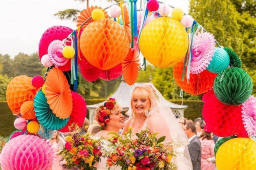 Colourful bridal flowers