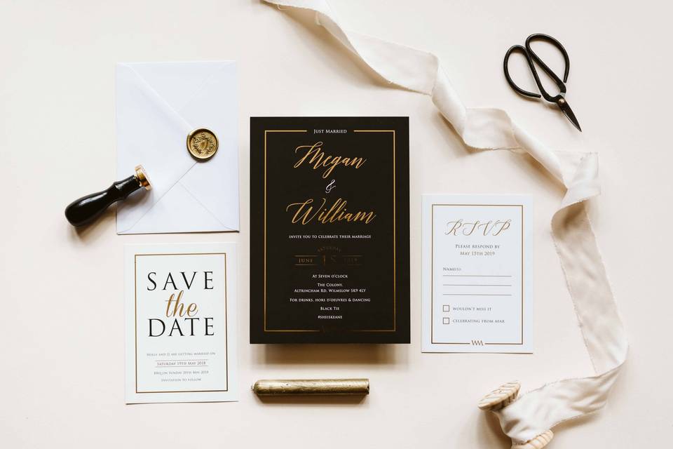 Elegant invitation suite