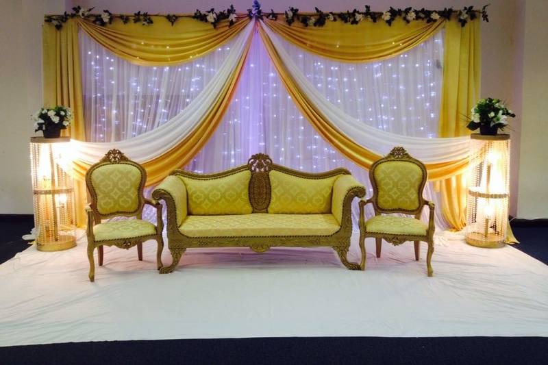 Simple draped stage