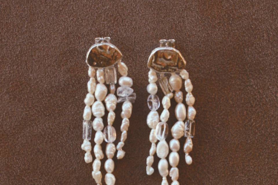 Bespoke wedding pearl earrings
