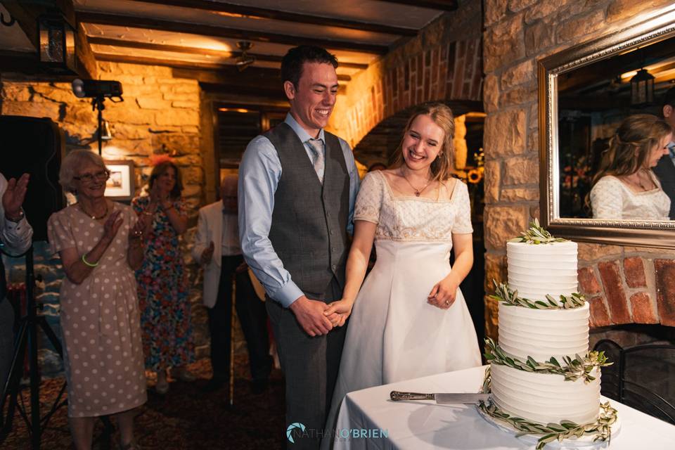 Cutting the cake