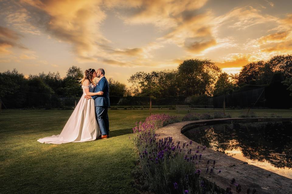 Billesley Manor Sunset Wedding