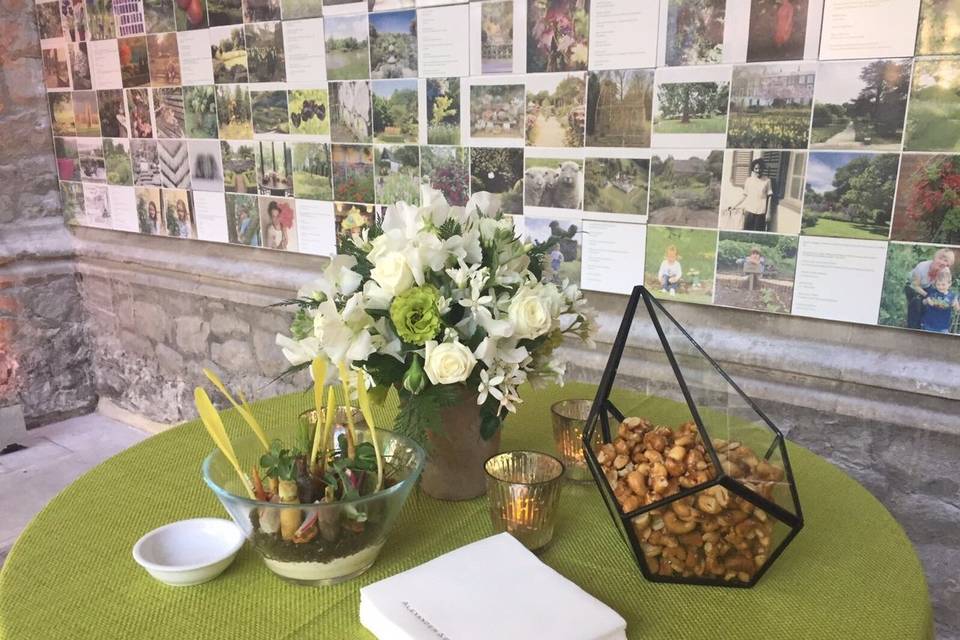 Garden reception set up