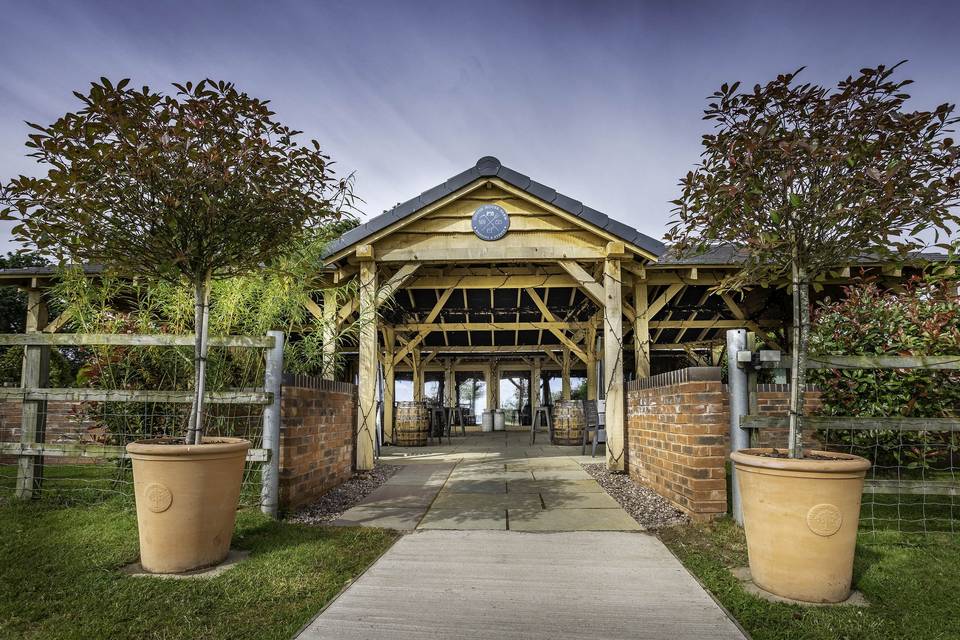 Entrance to oak barn