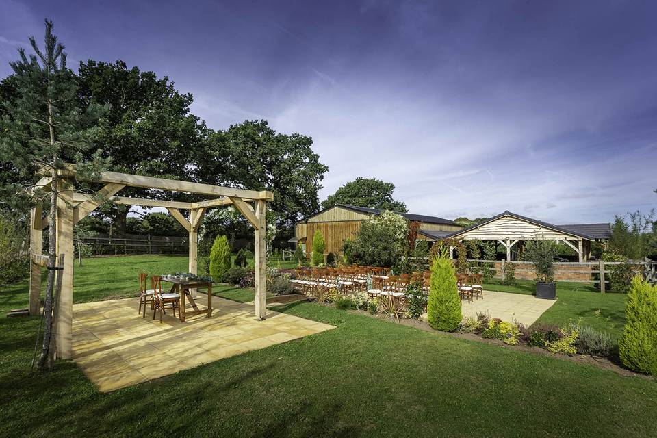 Pergola and outside ceremony