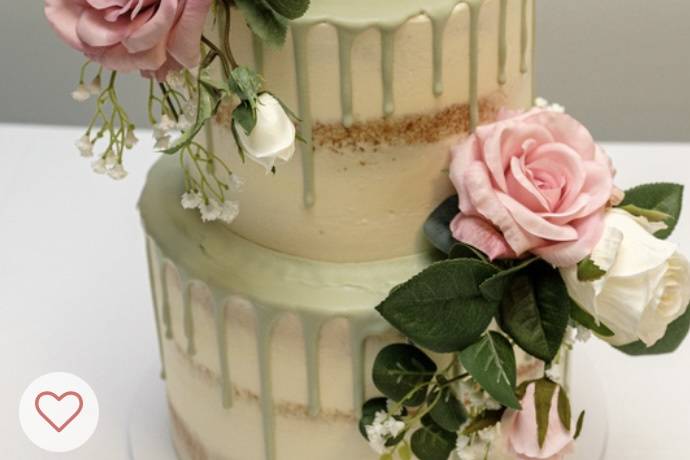 Vintage rose cake flowers