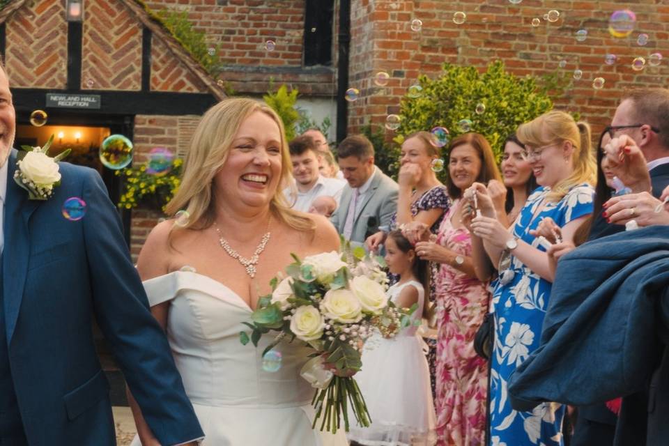 Bubbles make great confetti