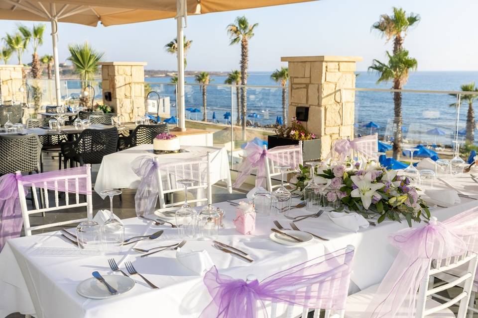 Sea views for beach weddings