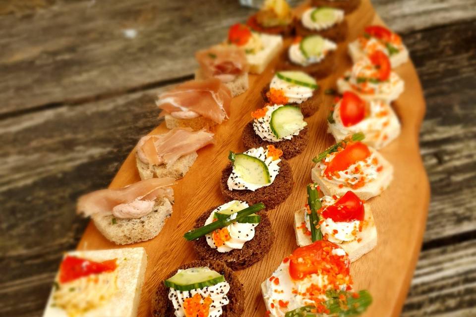 Traditional French canapes