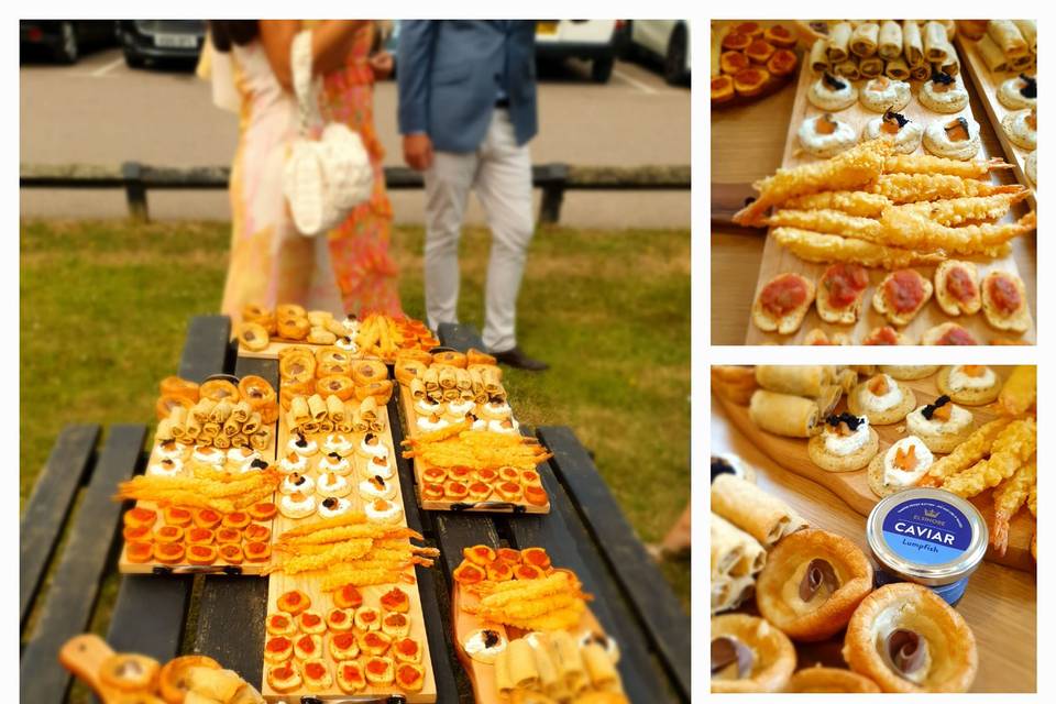 Delicious canapes and buffets
