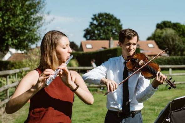 Flute and violin summer