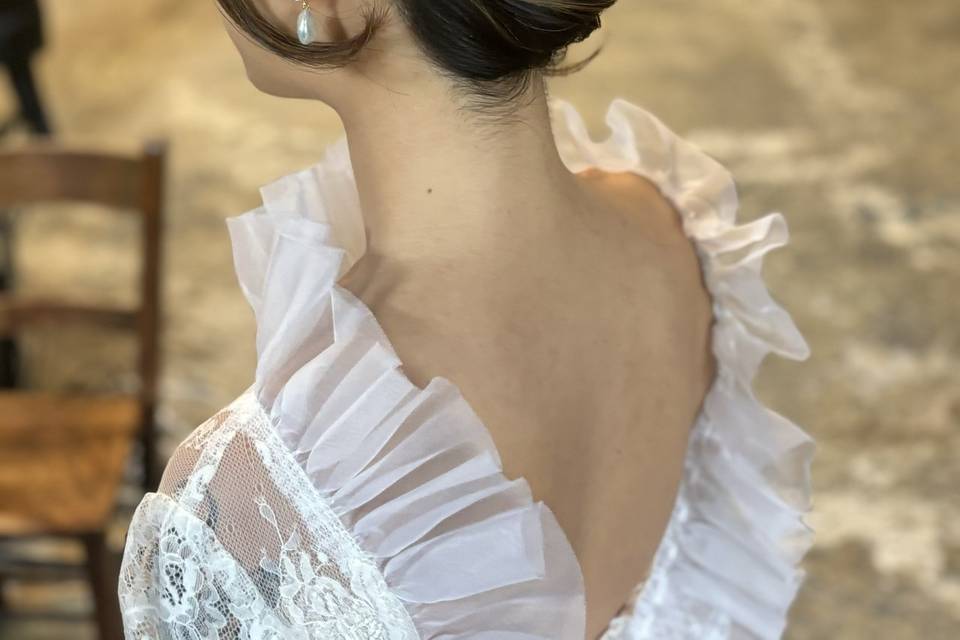 Sleek French pleat