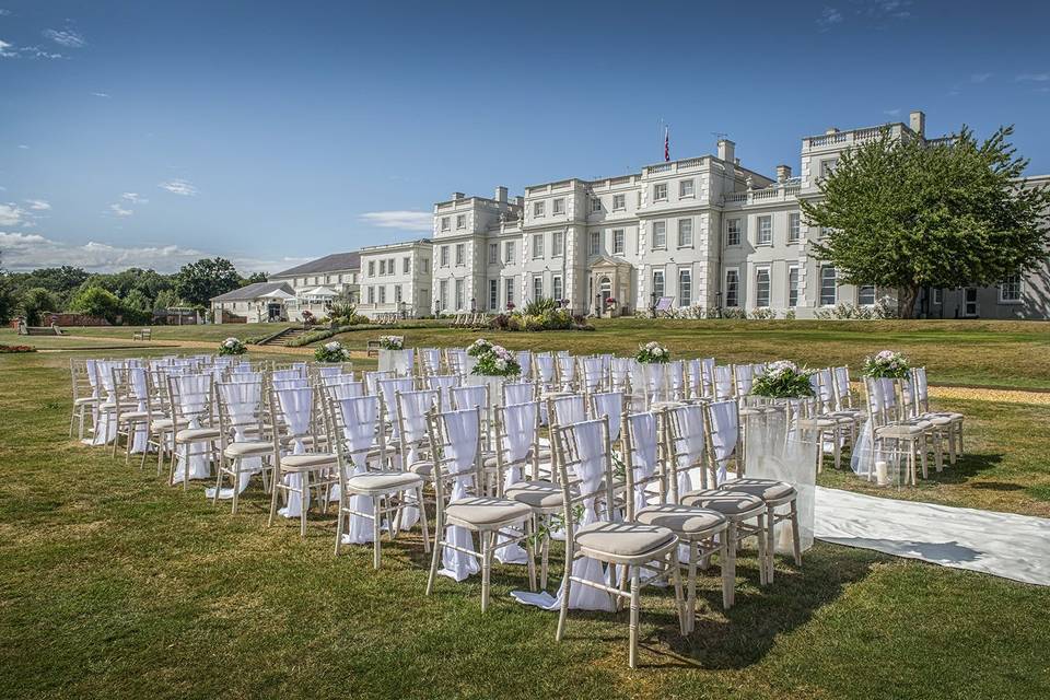 Ceremony on the grounds