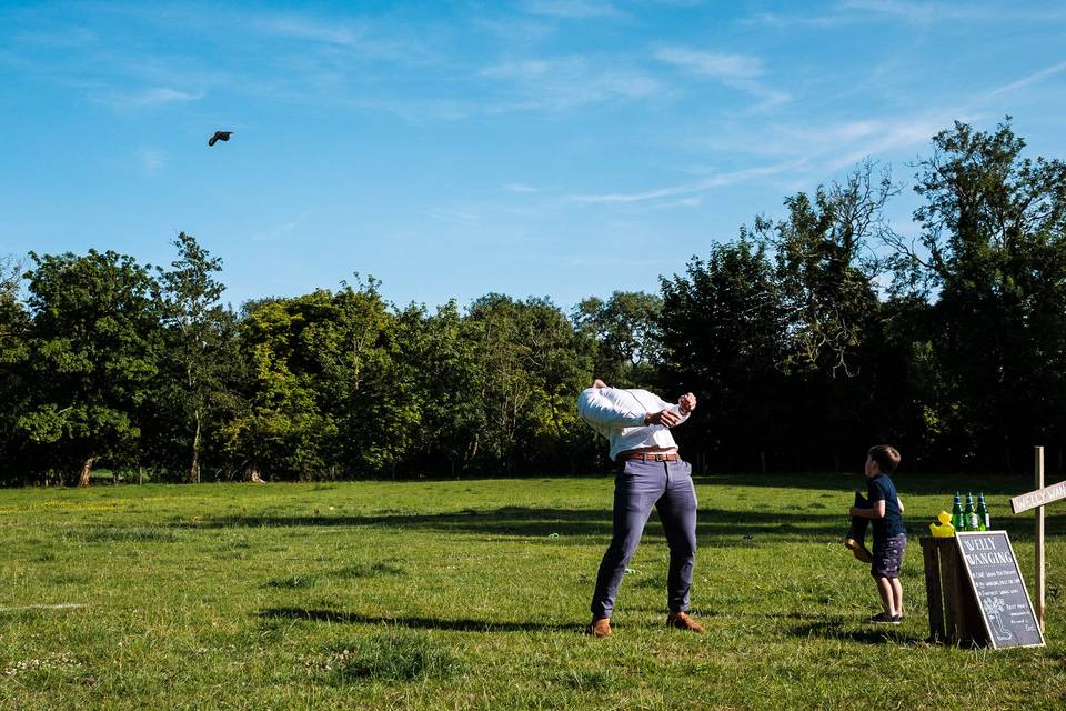 Welly-wanging lawn games