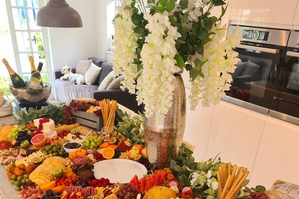 Flat lay graze table