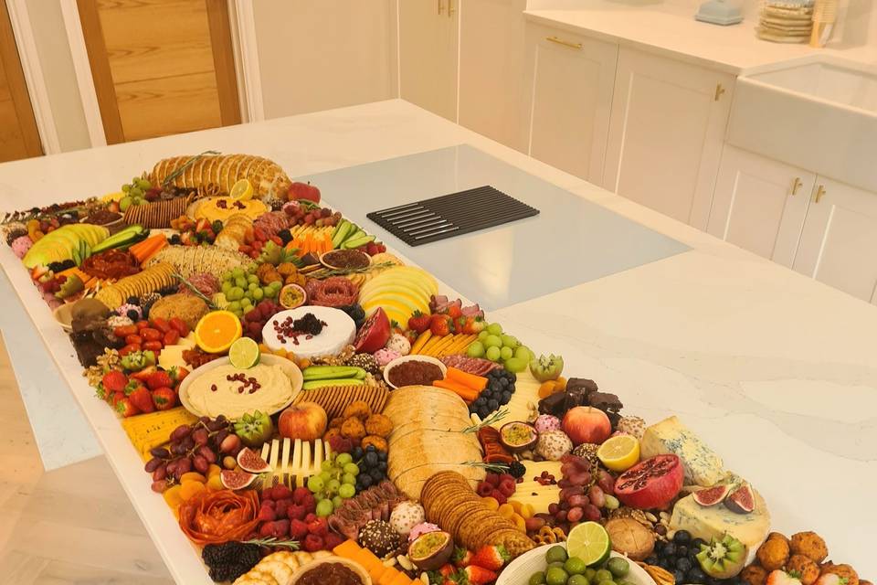 Flat lay graze table