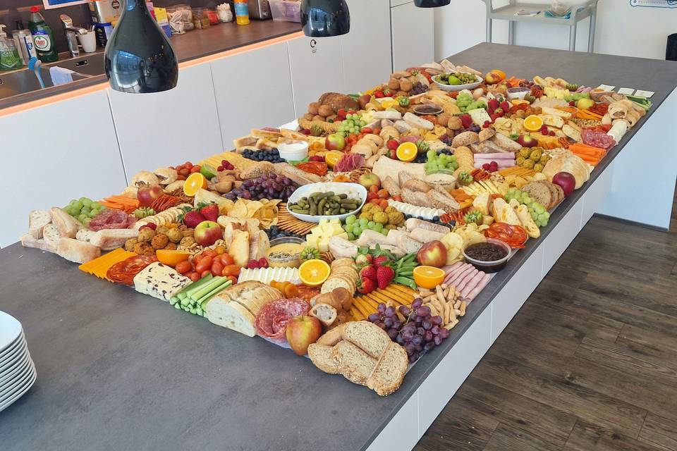 Flat lay graze table