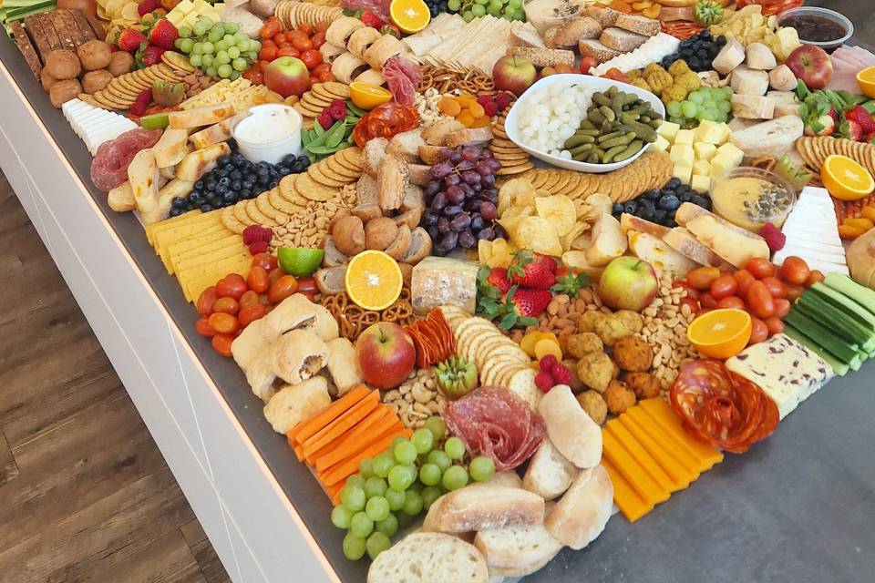 Flat lay graze table