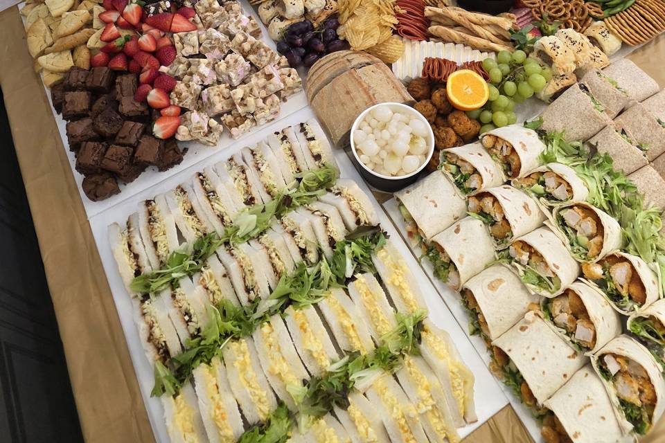 Flat lay graze table